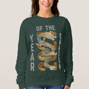 Year of the Dragon Year 2024 White Grey Gold Sweatshirt