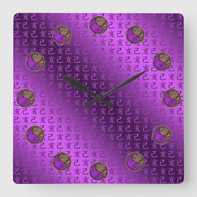 Year of the Earth Boar Square Wall Clock (Front)
