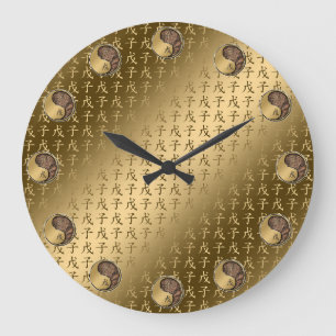 Year of the Earth Rat Large Clock