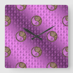 Year of the Earth Rooster Square Wall Clock