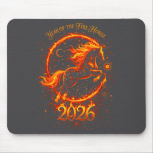 Year Of The Fire Horse 2026 Chinese New Year  Mouse Pad