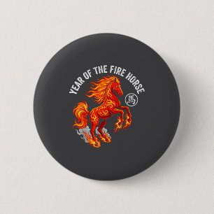 Year Of The Fire Horse 2026 Chinese Zodiac Lunar N 6 Cm Round Badge
