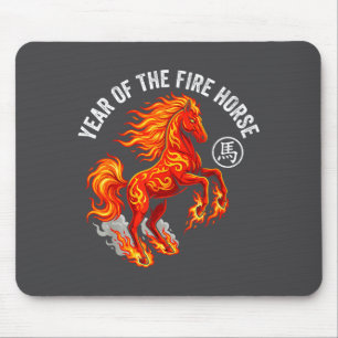 Year Of The Fire Horse 2026 Chinese Zodiac Lunar N Mouse Pad