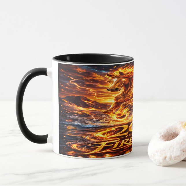 Year of the Fire Horse 2026 Mug (With Donut)