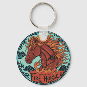 Year of the Fire Horse Key Ring