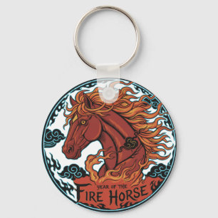 Year of the Fire Horse Key Ring