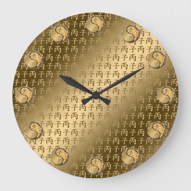 Year of the Fire Rat Large Clock (Front)