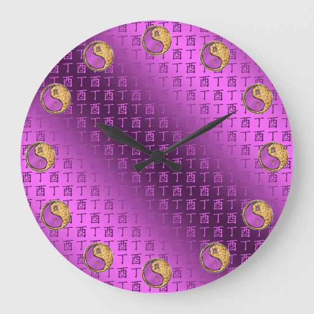 Year of the Fire Rooster Large Clock (Front)