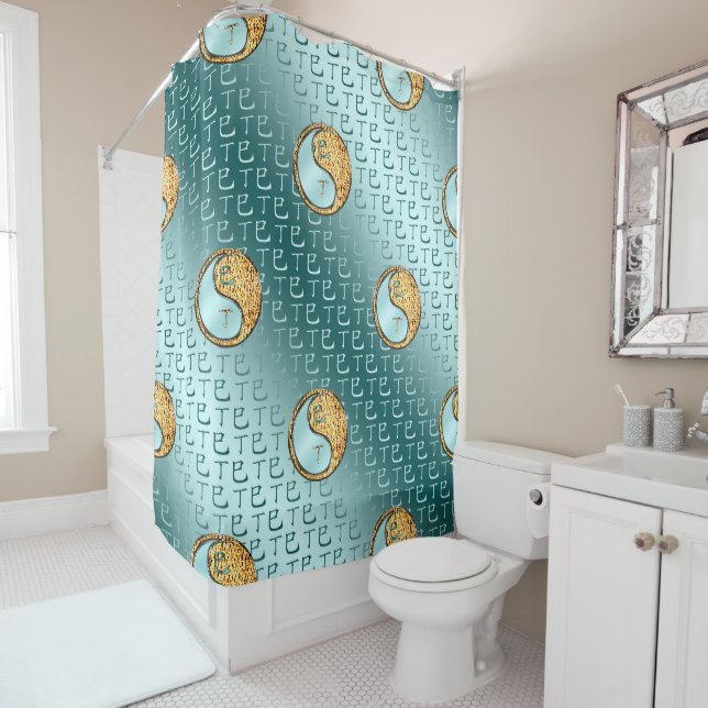 Year of the Fire Snake Shower Curtain (In Situ)