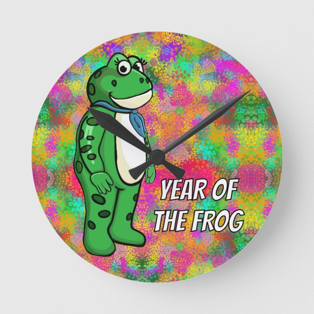 YEAR OF THE FROG ROUND CLOCK (Front)