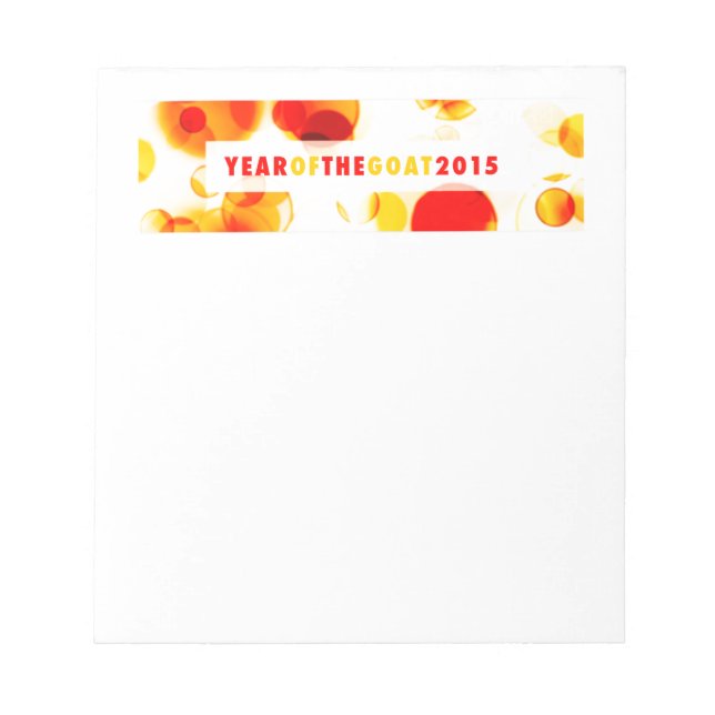 year of the goat 2015 (bokeh) notepad (Front)