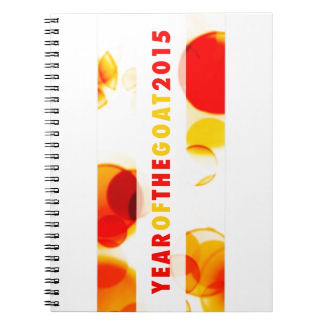 year of the goat 2015 (bokeh) spiral notebook (Front)