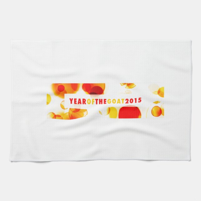 year of the goat 2015 (bokeh) tea towel (Horizontal)