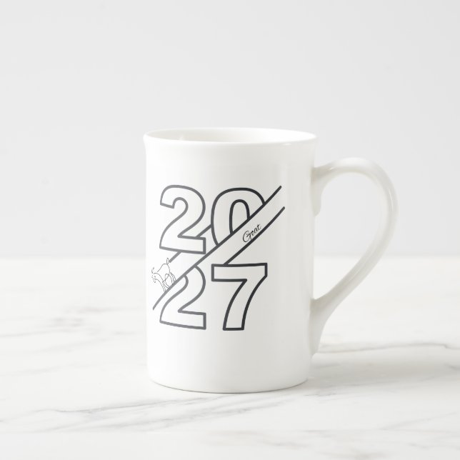 Year of the Goat 2027 Bone China Mug (Right)