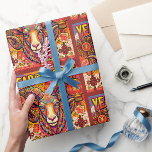 Year Of The Goat 2027 Capricorn Wrapping Paper