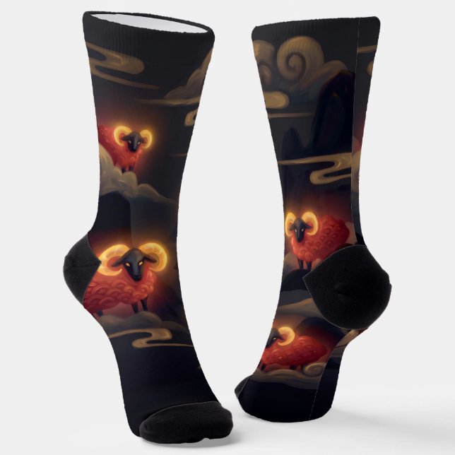 Year of the Goat 2027 Socks (Angled)