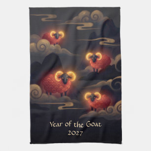 Year of the Goat 2027 Tea Towel