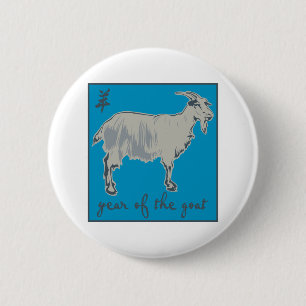 Year Of The Goat 6 Cm Round Badge