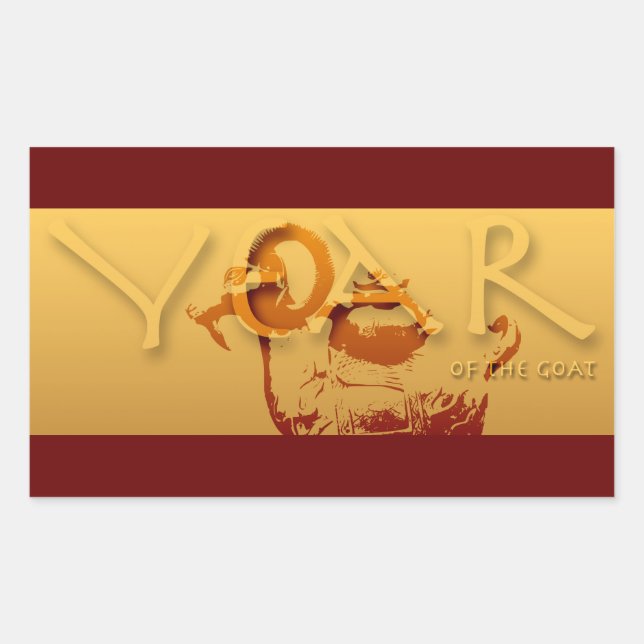 Year of the Goat Chinese Year Zodiac R Sticker (Front)
