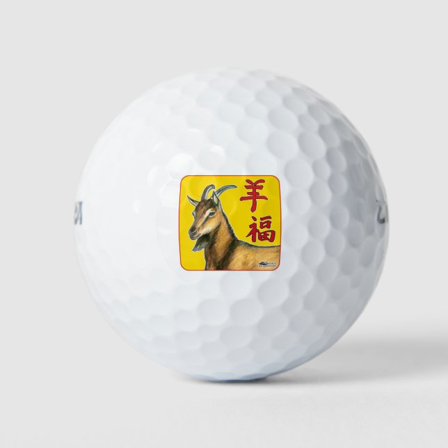 Year of the Goat-Good Luck! Golf Balls (Front)