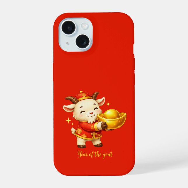 Year of the goat iPhone 15 case (Back)