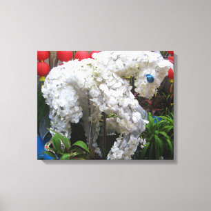 Year of the Horse 春節馬 ... Chinese Flower Topiary Canvas Print
