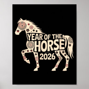 Year Of The Horse 2026 Chinese Lunar New Years Poster