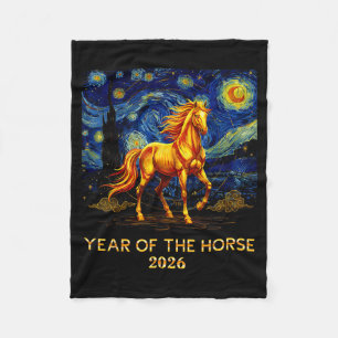 Year Of The Horse 2026 - Chinese New Year 2026 Fir Fleece Blanket