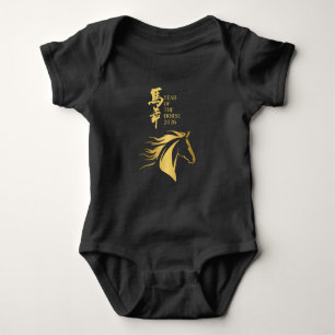 year of the horse 2026 Chinese new year Baby Bodysuit