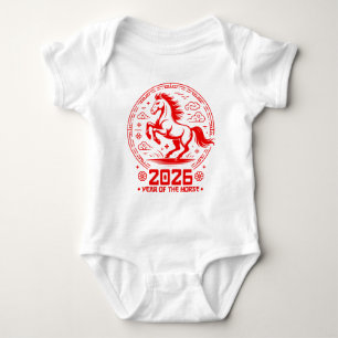 Year Of The Horse 2026 - Chinese New Year Baby Bodysuit