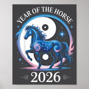 Year Of The Horse 2026 Chinese New Year For Men Wo Poster