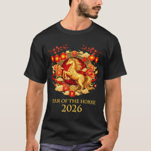 Year Of The Horse 2026 Chinese New Year Horse Lant T-Shirt