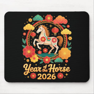 Year Of The Horse 2026 Chinese New Year Men Women  Mouse Pad