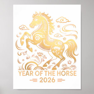 Year Of The Horse 2026 Chinese Zodiac Culture Poster