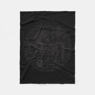 Year Of The Horse 2026 Chinese Zodiac Lunar New Ye Fleece Blanket