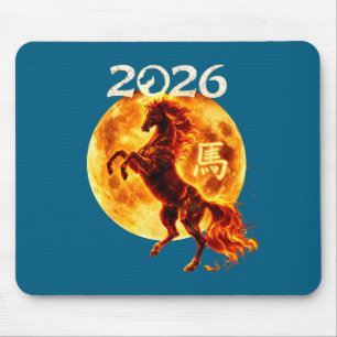 Year Of The Horse 2026 Chinese Zodiac Lunar New Ye Mouse Pad