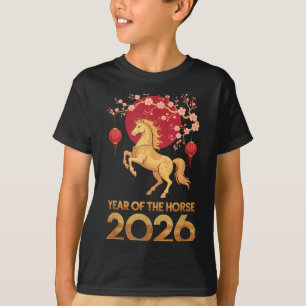 Year Of The Horse 2026 Chinese Zodiac Lunar New Ye T-Shirt