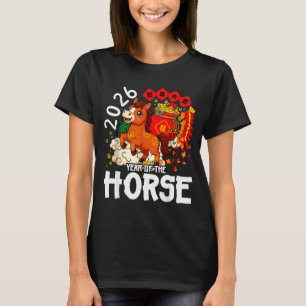 Year Of The Horse 2026 Cute Chinese Lunar New Year T-Shirt