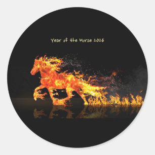 Year of the Horse 2026 (Fire Horse) Classic Round Sticker