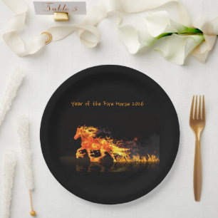 Year of the Horse 2026 (Fire Horse) Paper Plate