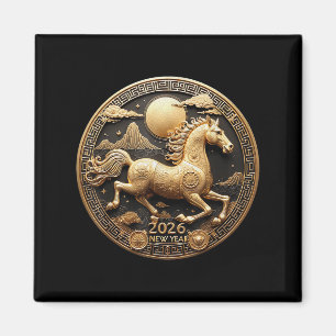 Year Of The Horse 2026 Happy Chinese New Year 2026 Magnet