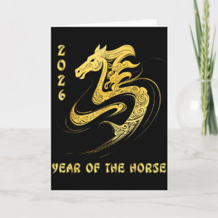 Year Of The Horse 2026 Happy Lunar Chinese New Yea Card