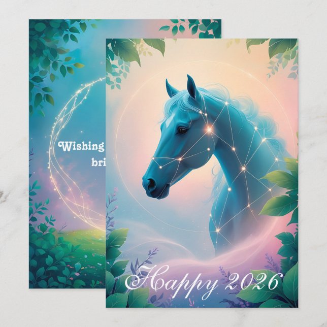 Year of the Horse 2026 Holiday Card (Front/Back)