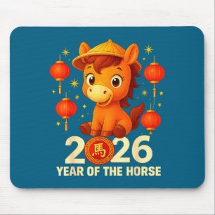 Year Of The Horse 2026 Lunar New Year Chinese New  Mouse Pad