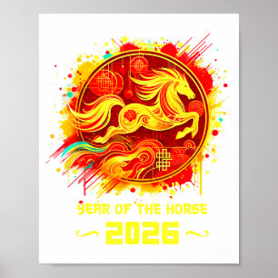 Year Of The Horse 2026 Lunar New Year Chinese New Poster