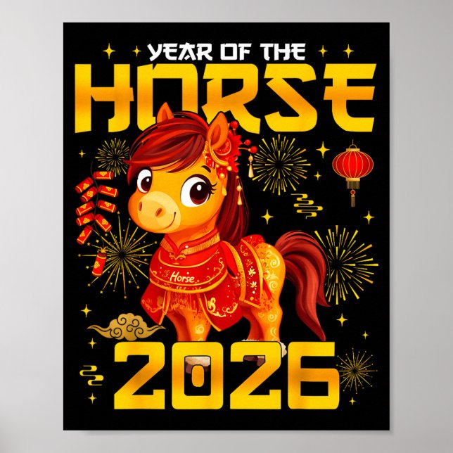Year Of The Horse 2026 Lunar New Year Chinese New  Poster (Front)