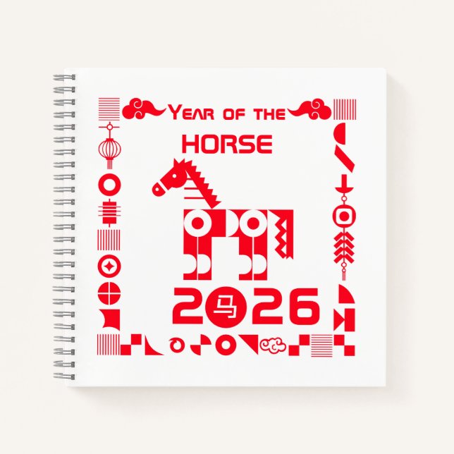 Year of the Horse 2026 Notebook (Front)
