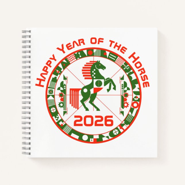 Year of the Horse 2026 Notebook (Front)
