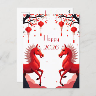Year of the Horse 2026 Postcard