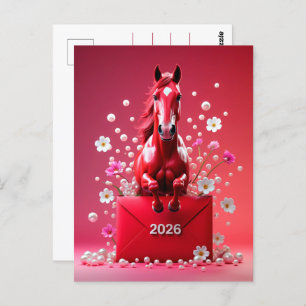 Year of the Horse 2026 Postcard